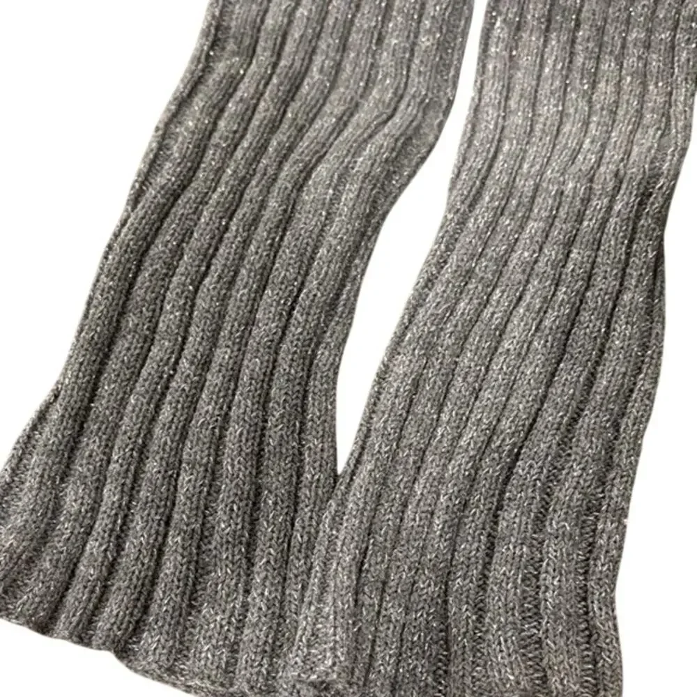 NEW PrettyLittleThing Soft Knit Cozy Ribbed Slouchy Stretchy Handwarmer OS Grey